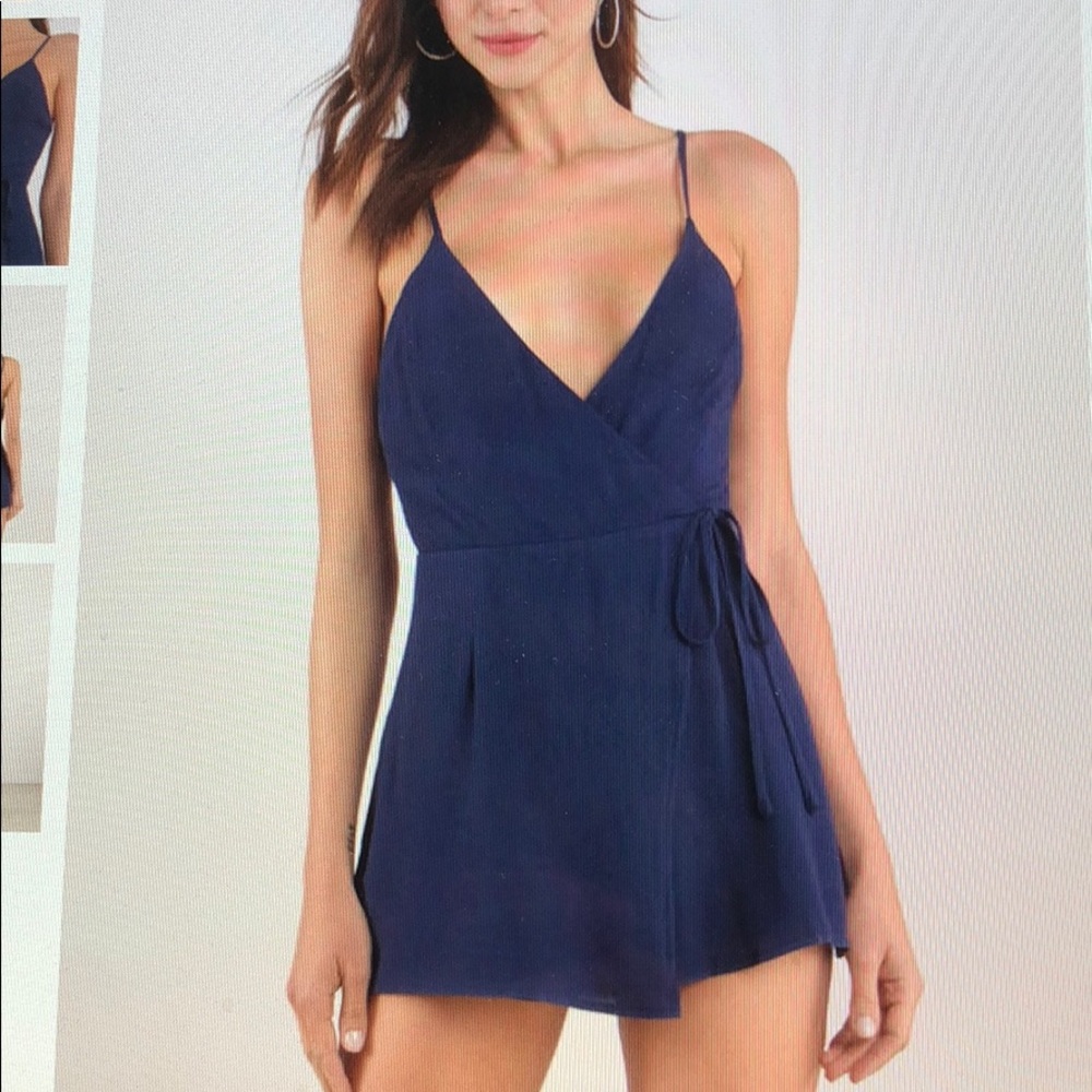 Tobi Kimberly wrap romper - navy